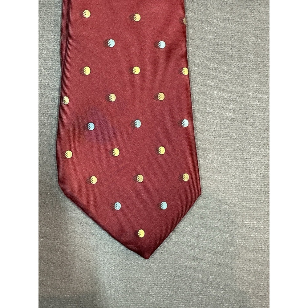 Geoffrey Beene Tie Red Mens Necktie Made In USA 100% Silk 57" x 3"